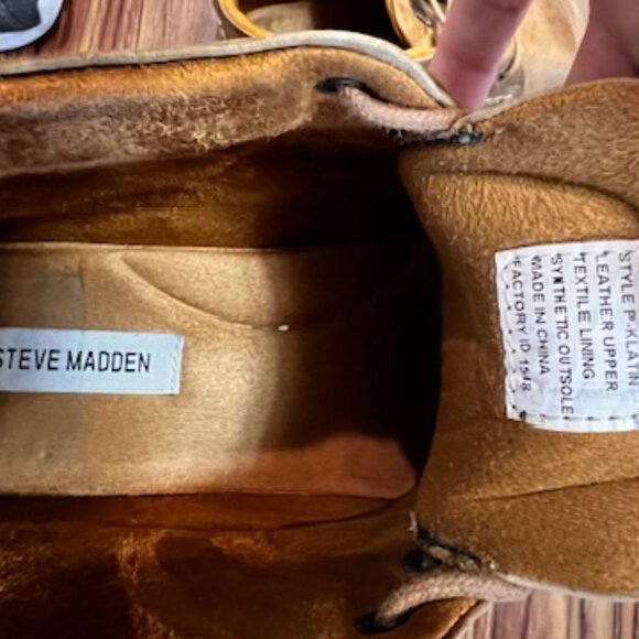 Steve Madden Men's Chukka Boots Brown Leather Lace Up 14 M - Picture 5 of 5